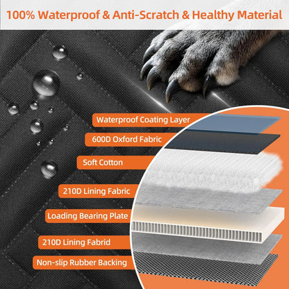 Car Pet Pad, Hard Bottom Travel Dog Hammock, Dog Rear Seat Extender, Anti-Dirty and Scratch-Proof Widening Mat