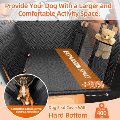 Car Pet Pad, Hard Bottom Travel Dog Hammock, Dog Rear Seat Extender, Anti-Dirty and Scratch-Proof Widening Mat