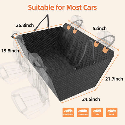 Car Pet Pad, Hard Bottom Travel Dog Hammock, Dog Rear Seat Extender, Anti-Dirty and Scratch-Proof Widening Mat